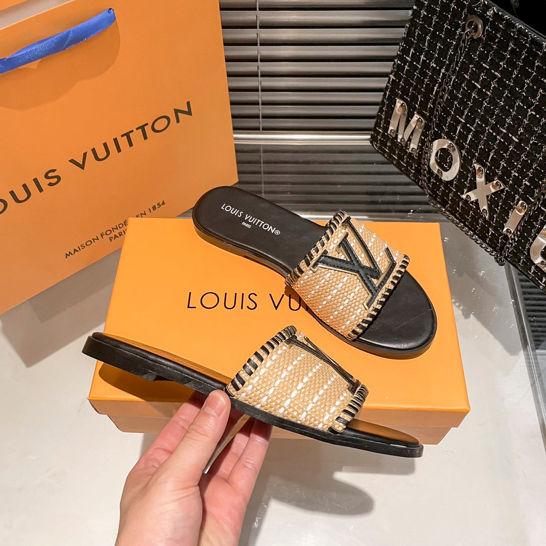 woven leather flat slippers woven leather flat slippers