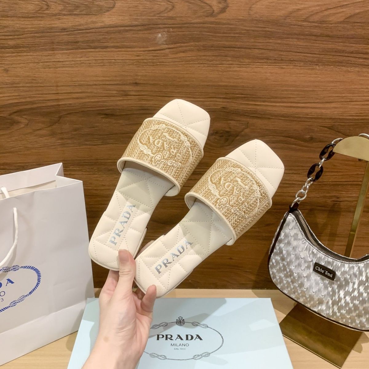 letter embroidery flat slippers letter embroidery flat slippers