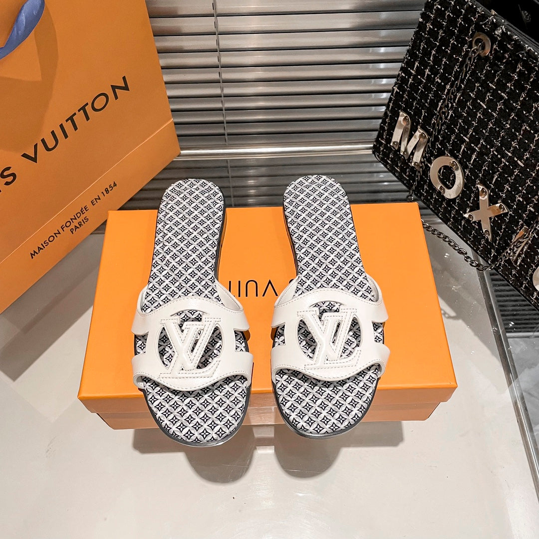 cutout letter printed slippers cutout letter printed slippers