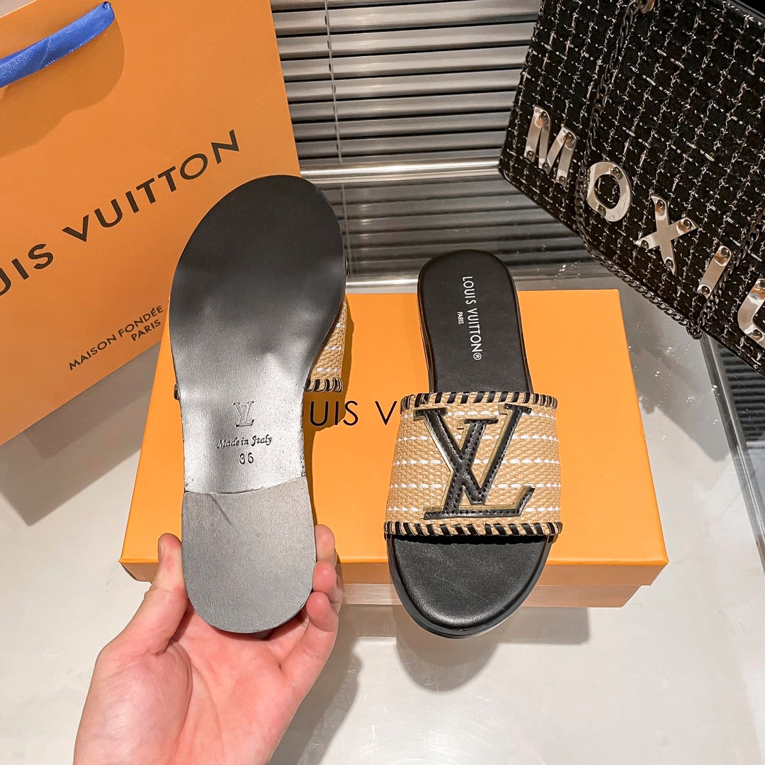 woven leather flat slippers woven leather flat slippers