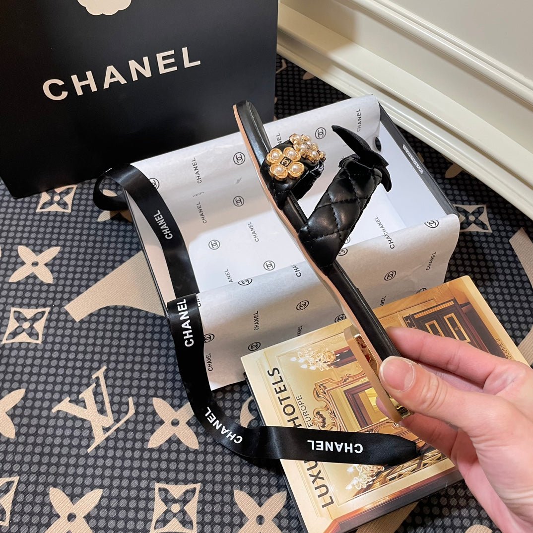 pearl gem bow flat slippers pearl gem bow flat slippers