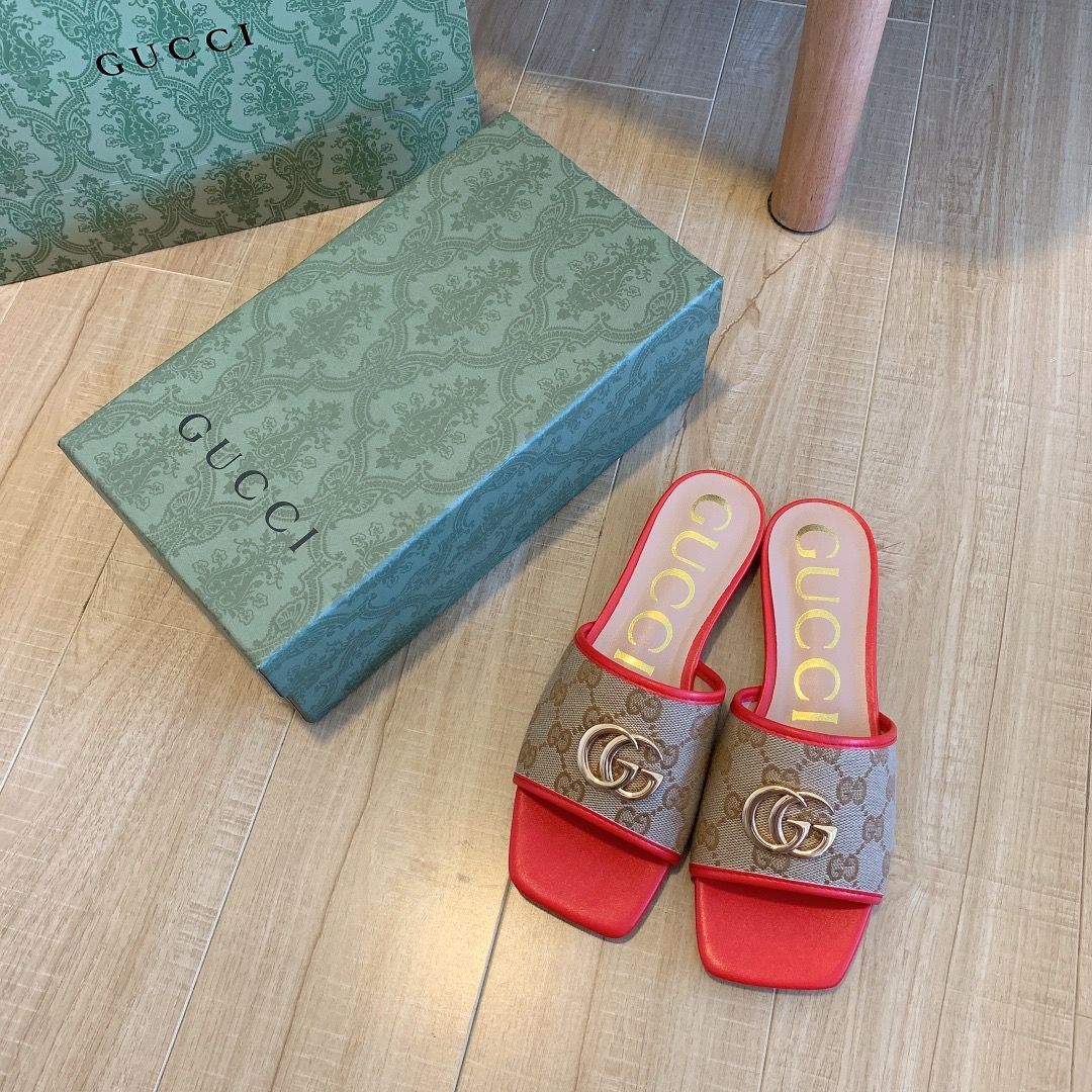 brown canvas embossed flat slippers brown canvas embossed flat slippers