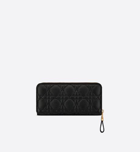 d caro voyageur wallet black supple cannage calfskin d caro voyageur wallet black supple cannage calfskin