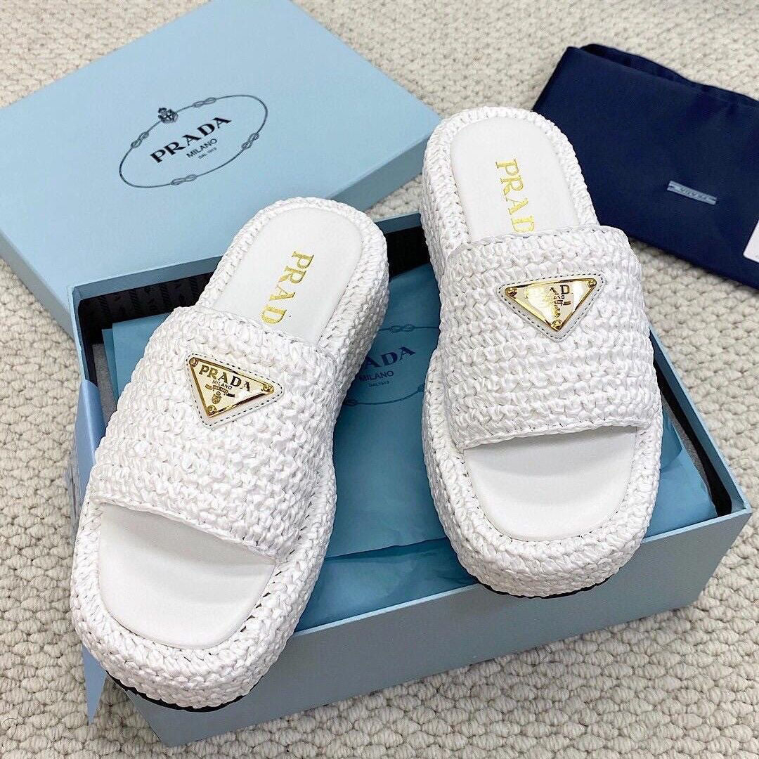 woven triangle logo slippers woven triangle logo slippers