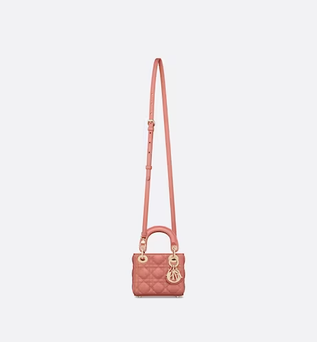 micro lady d bag ethereal pink cannage lambskin micro lady d bag ethereal pink cannage lambskin
