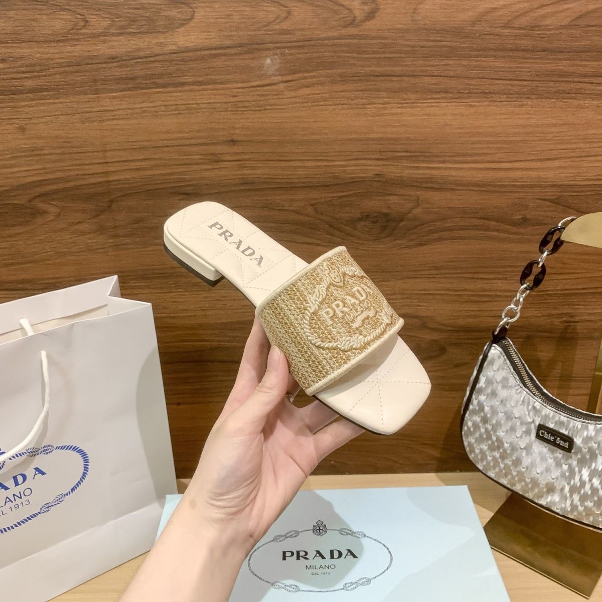 letter embroidery flat slippers letter embroidery flat slippers