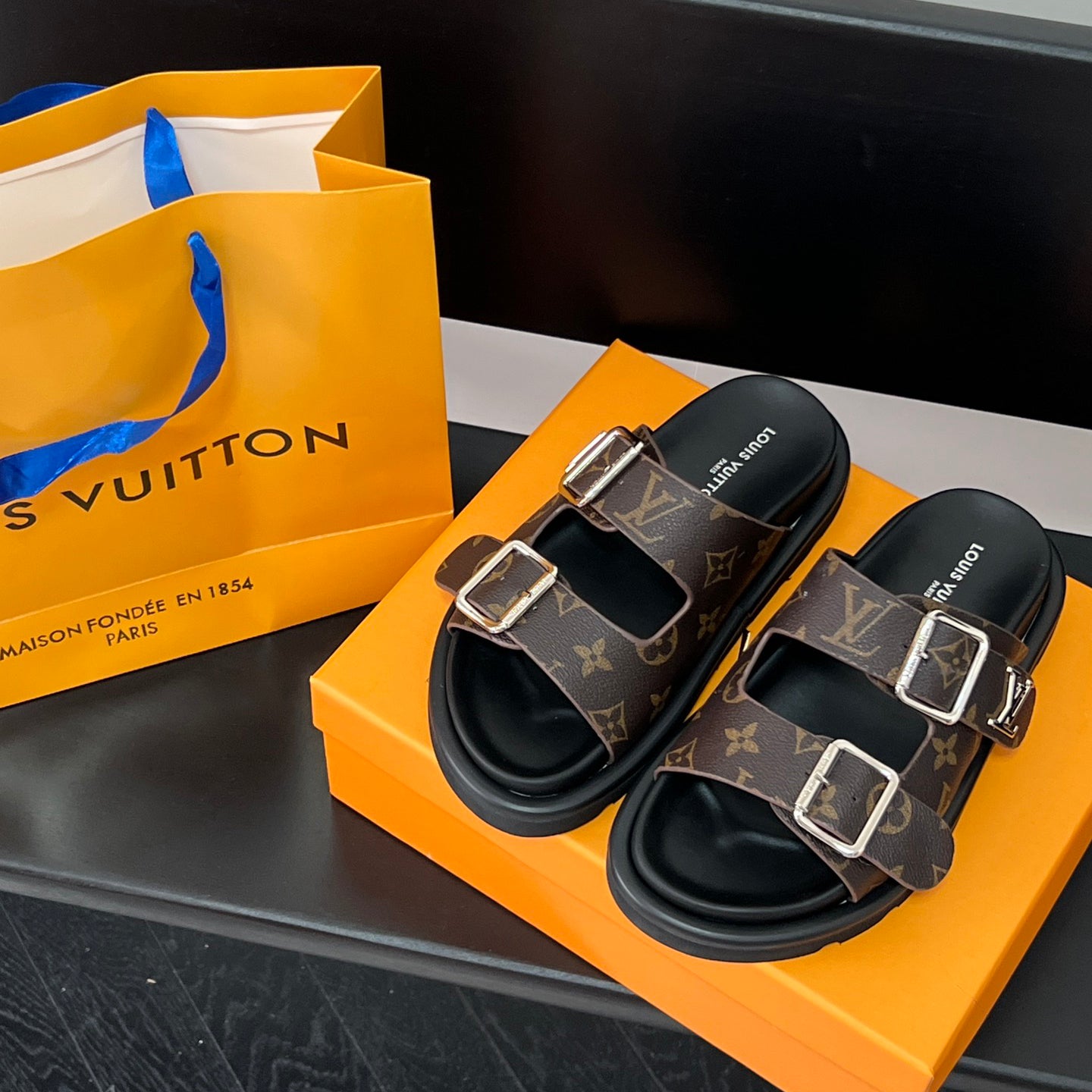 couple's monogram comfort sandals couple's monogram comfort sandals