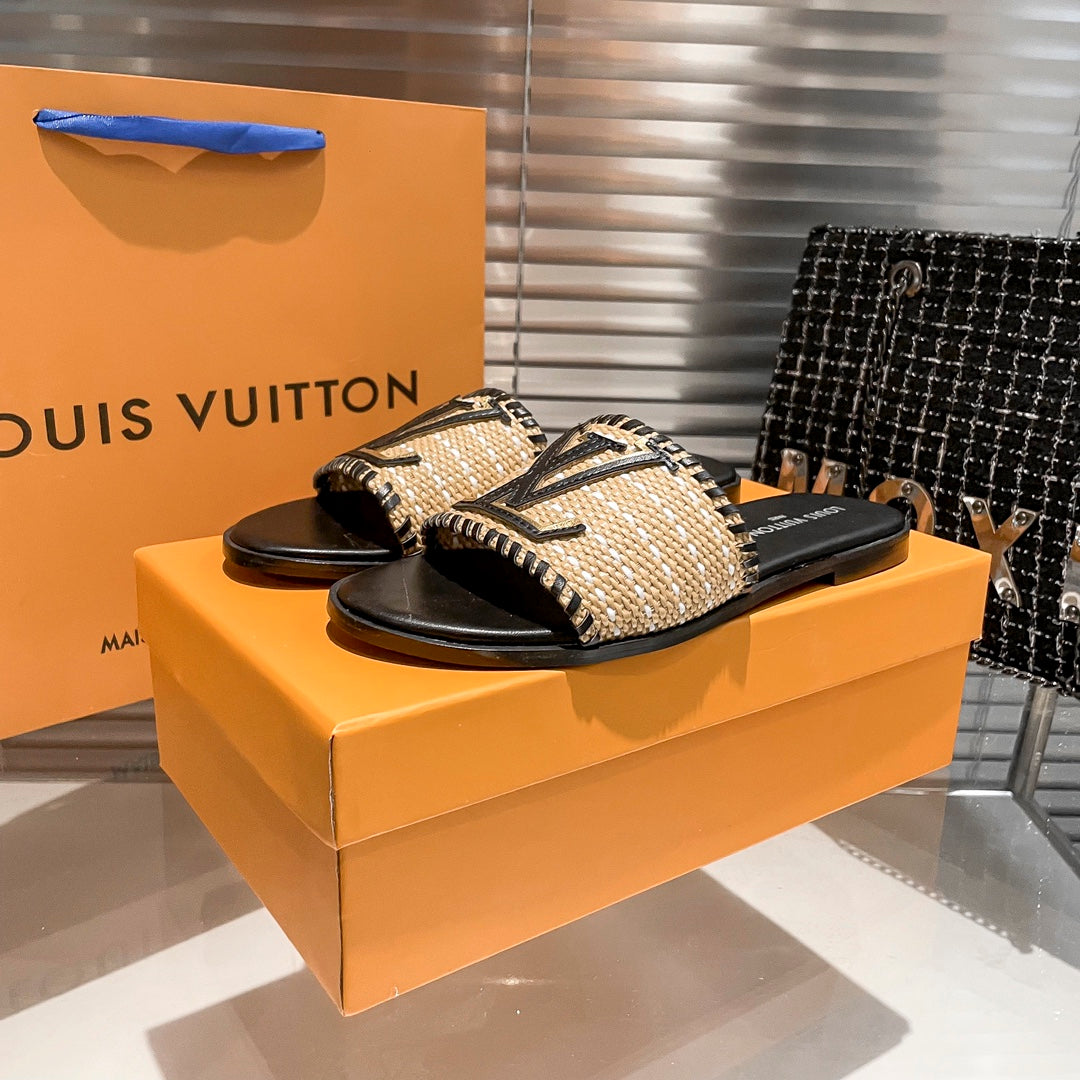 woven leather flat slippers woven leather flat slippers