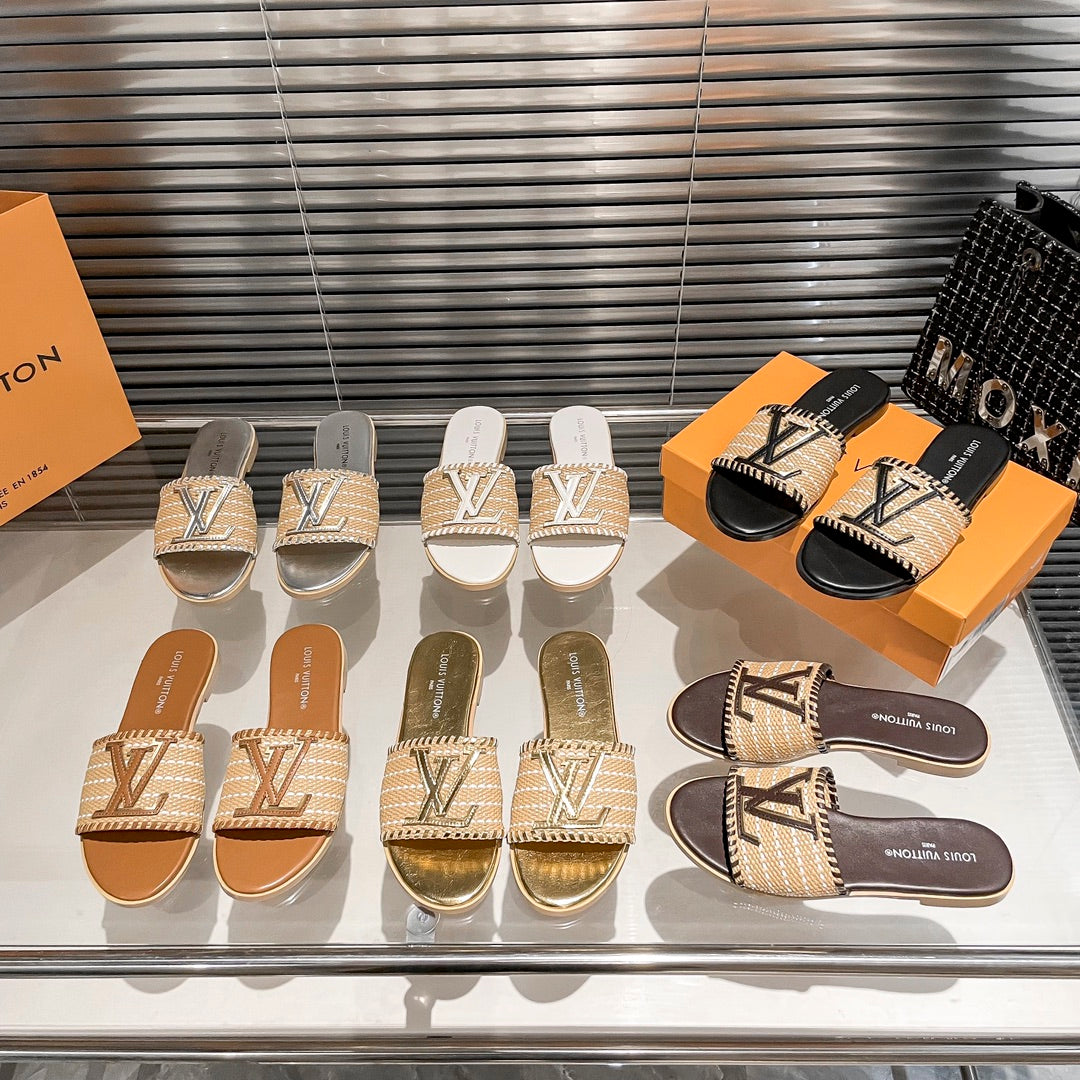 woven leather flat slippers woven leather flat slippers