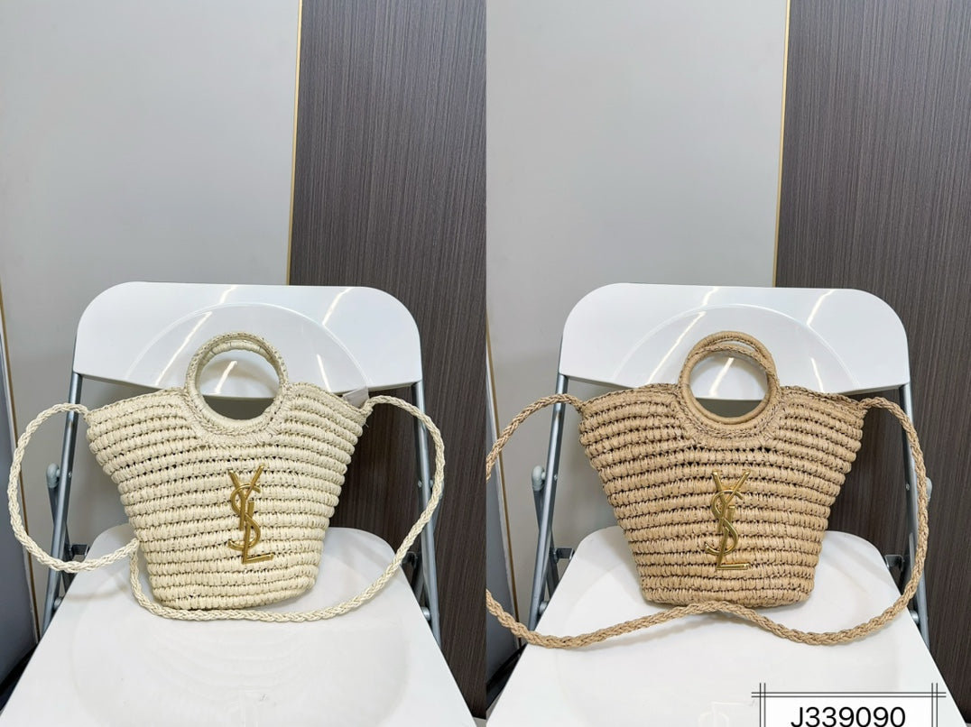 yves saint laurent (ysl)louis vuitton (lv) saint laurent raffia woven tote bag for summer vacation beach 30x20cm yves saint laurent (ysl)louis vuitton (lv) saint laurent raffia woven tote bag for summer vacation beach 30x20cm