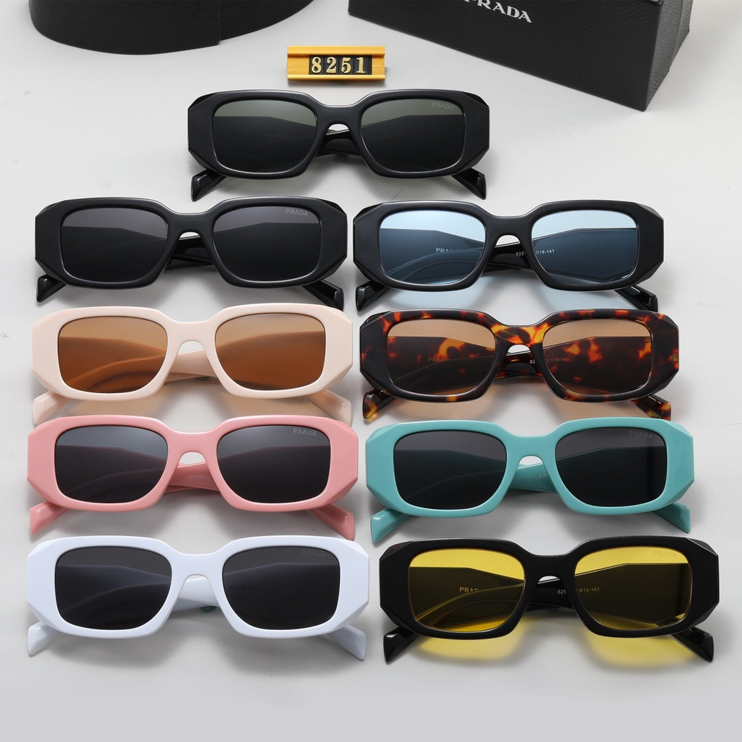 polygonal retro unisex sunglasses 8251