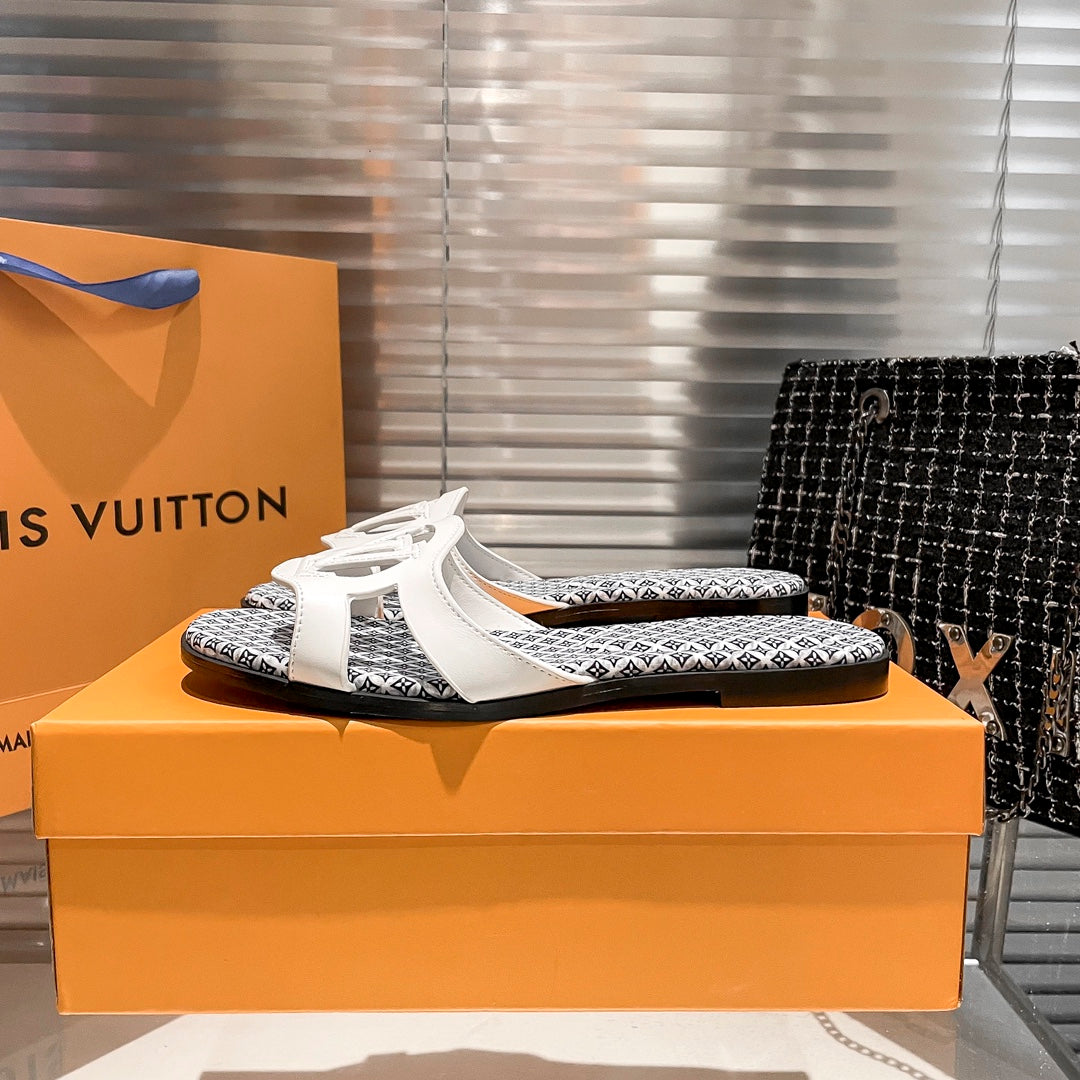 cutout letter printed slippers cutout letter printed slippers