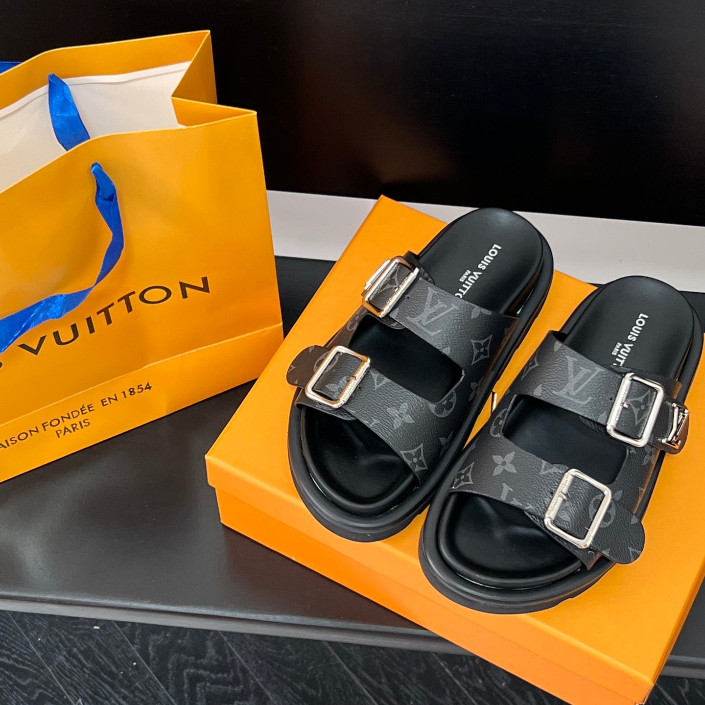 couple's monogram comfort sandals couple's monogram comfort sandals