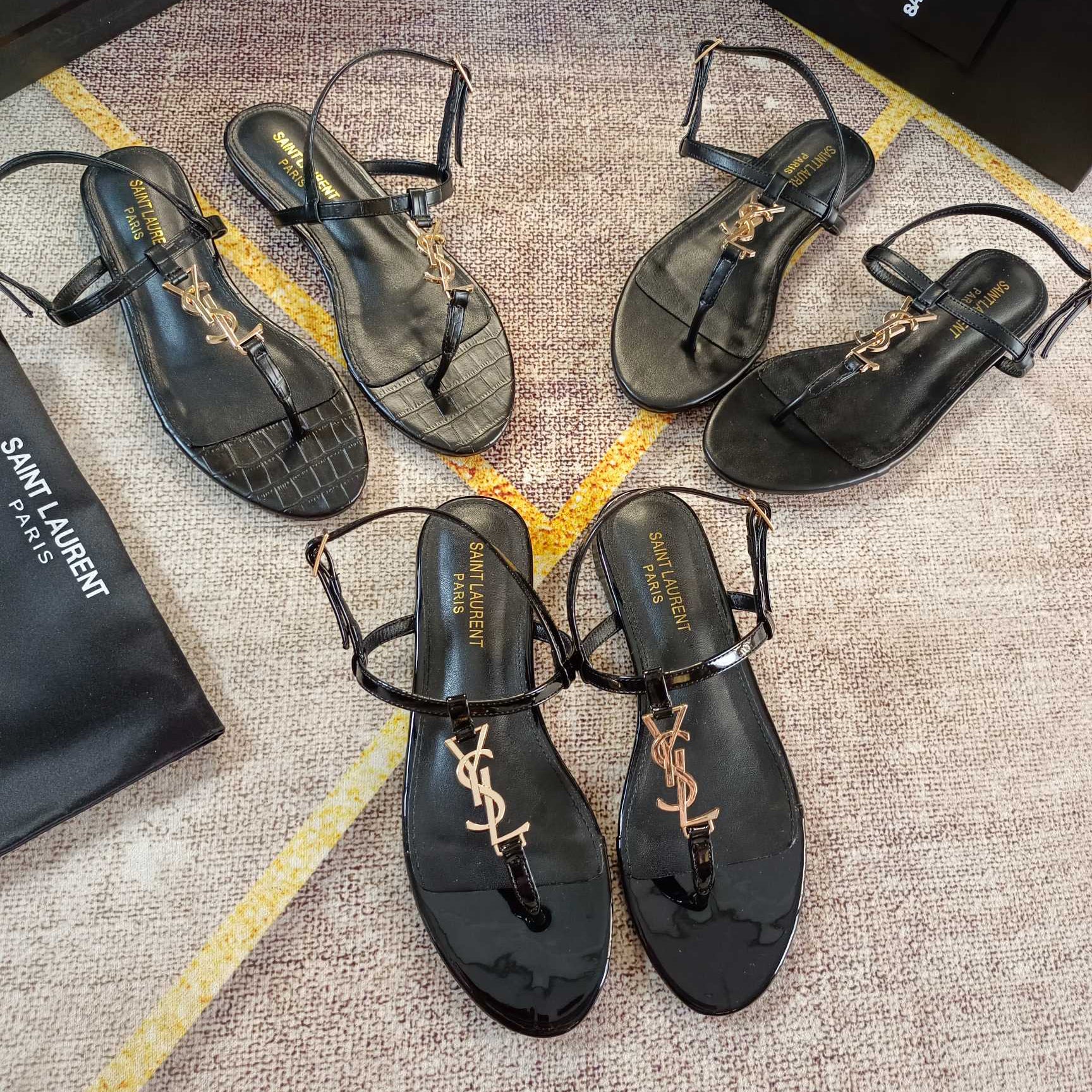 logo embellished leather slingback sandals