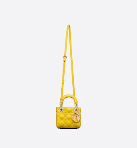 micro lady d bag yellow cannage lambskin micro lady d bag yellow cannage lambskin