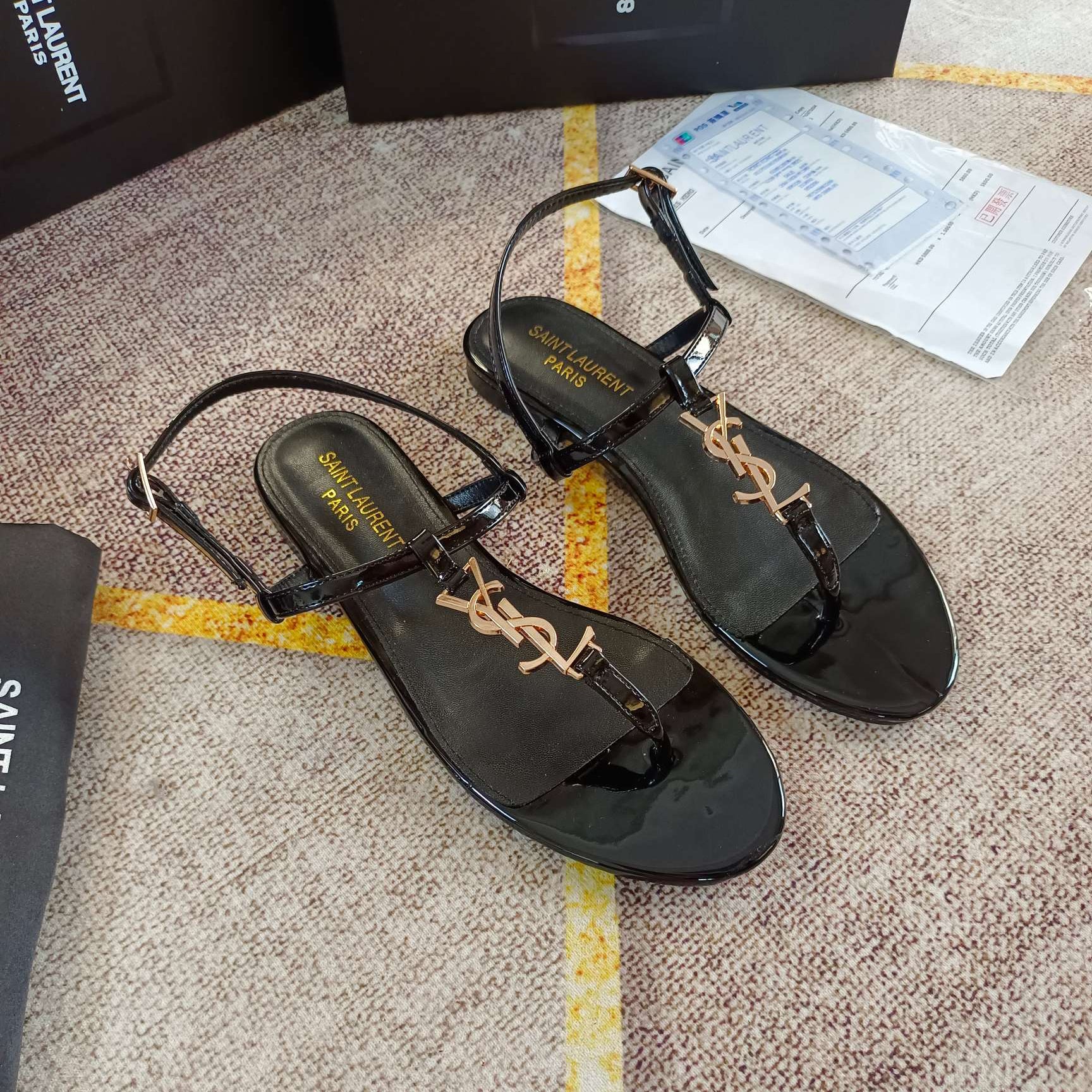 logo embellished leather slingback sandals